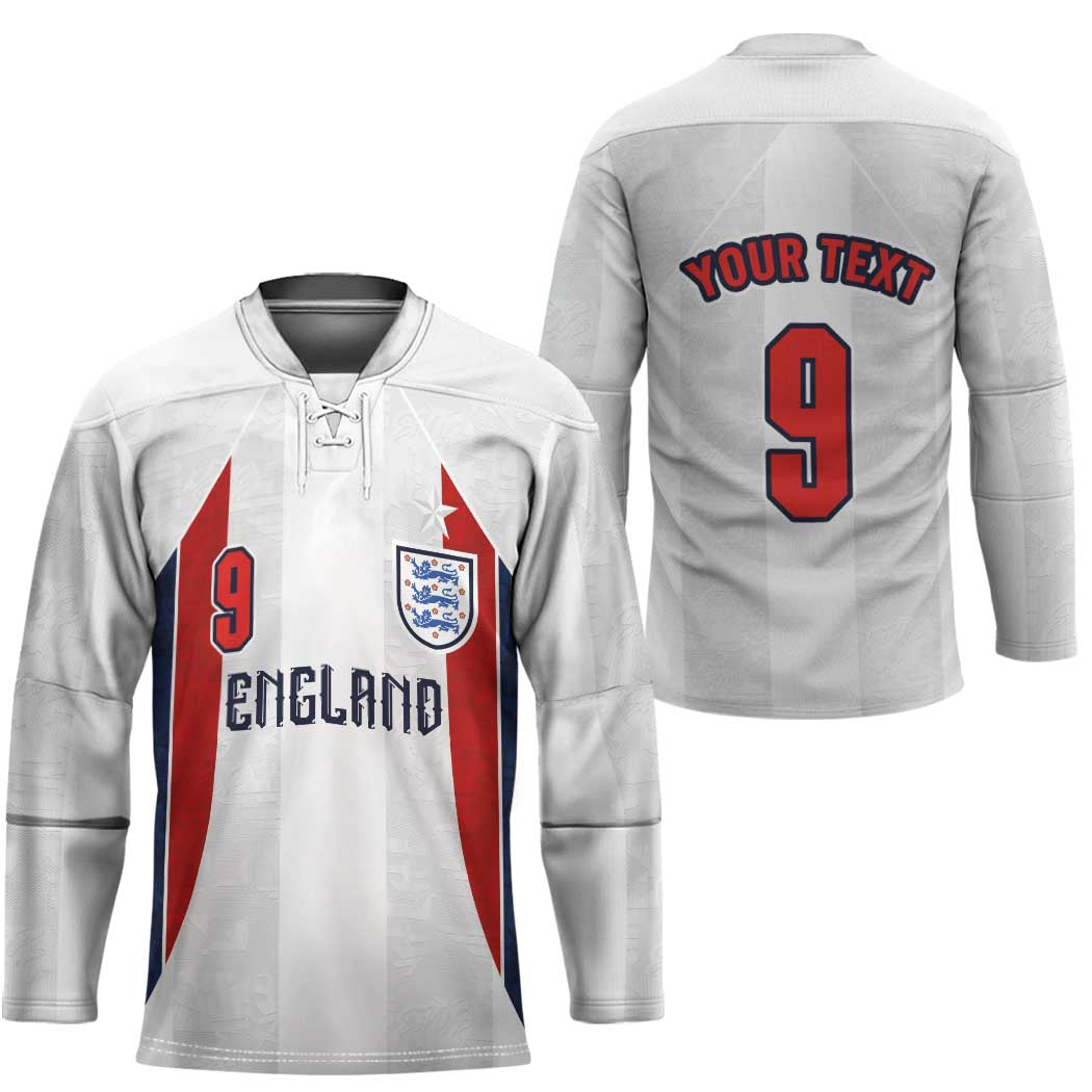 Custom England Football Hockey Jersey Retro-Modern Combination Style