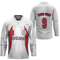 Custom England Football Hockey Jersey Retro-Modern Combination Style