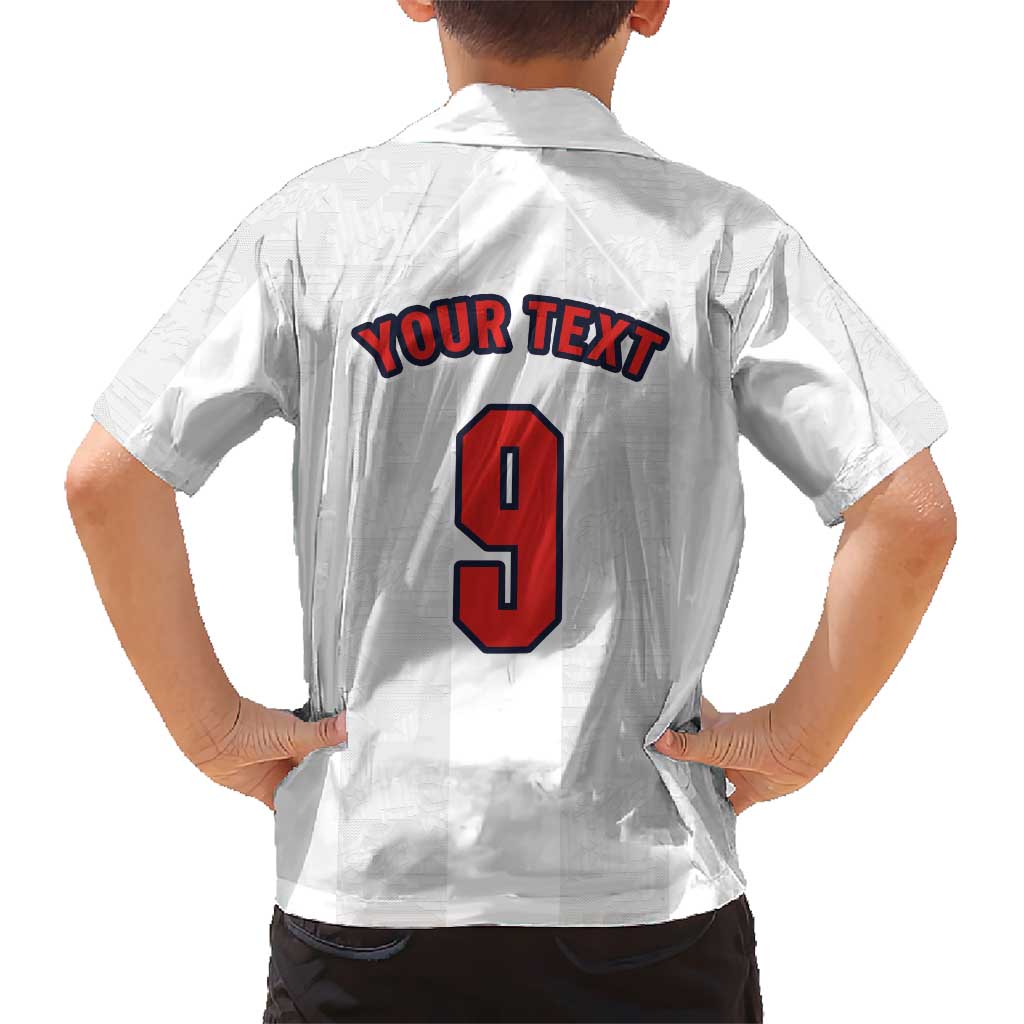 Custom England Football Kid Hawaiian Shirt Retro-Modern Combination Style