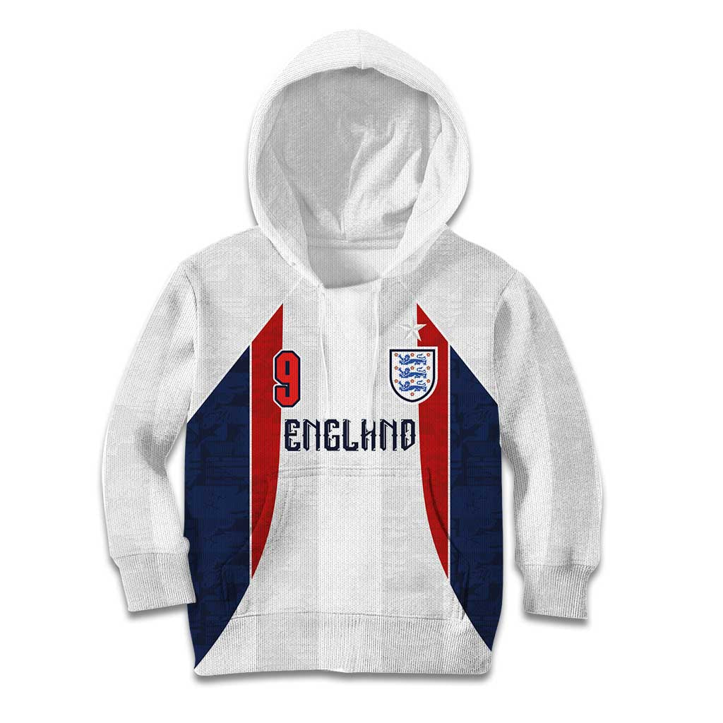 Custom England Football Kid Hoodie Retro-Modern Combination Style