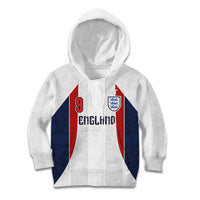 Custom England Football Kid Hoodie Retro-Modern Combination Style