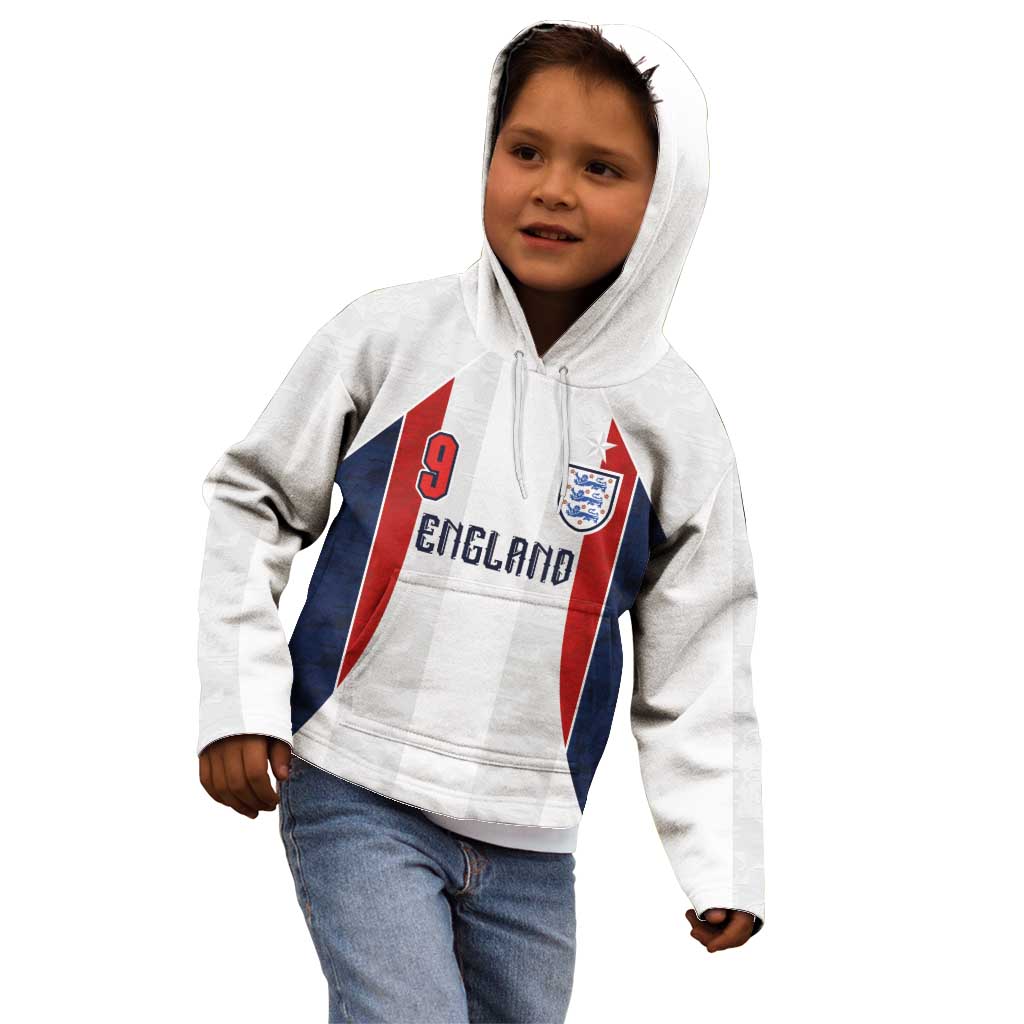Custom England Football Kid Hoodie Retro-Modern Combination Style