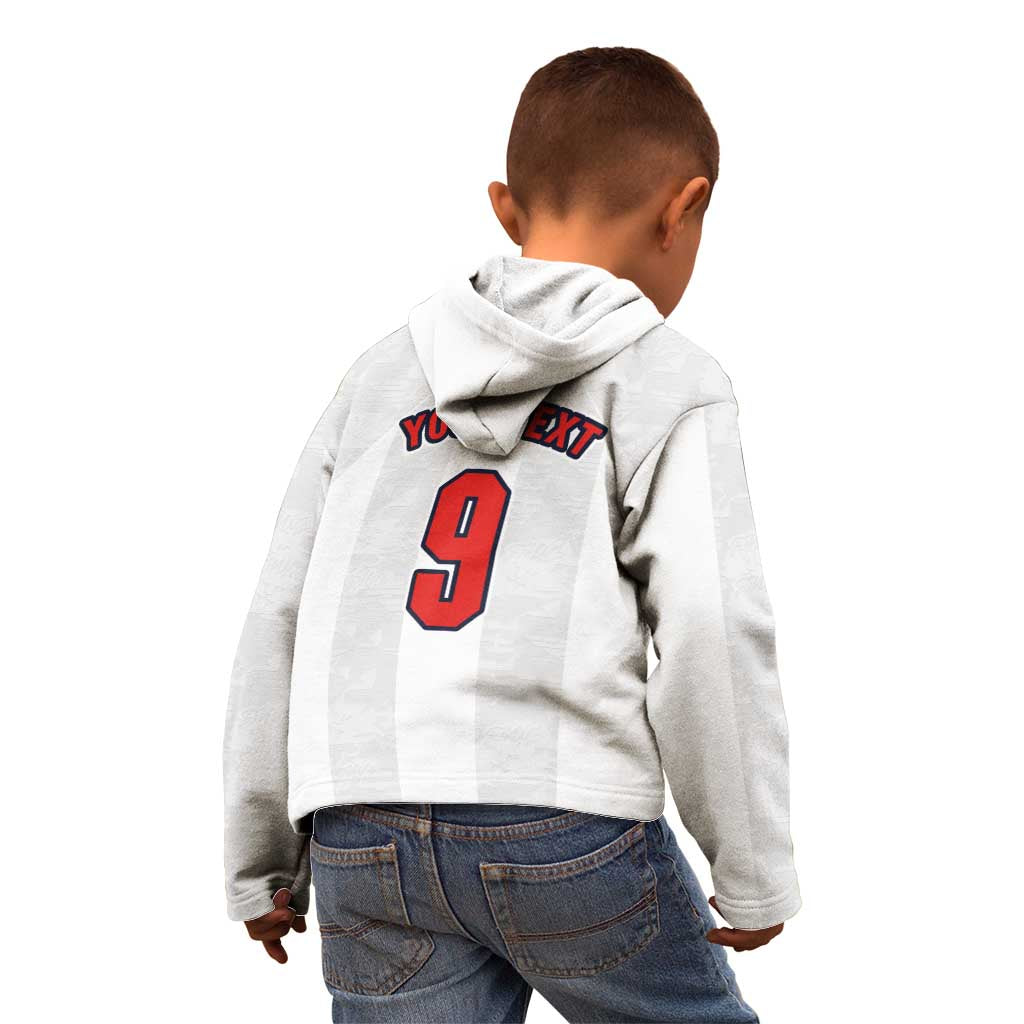 Custom England Football Kid Hoodie Retro-Modern Combination Style