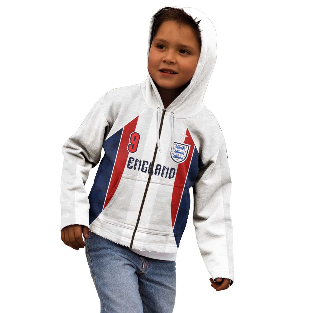 Custom England Football Kid Hoodie Retro-Modern Combination Style