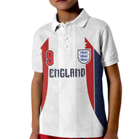Custom England Football Kid Polo Shirt Retro-Modern Combination Style