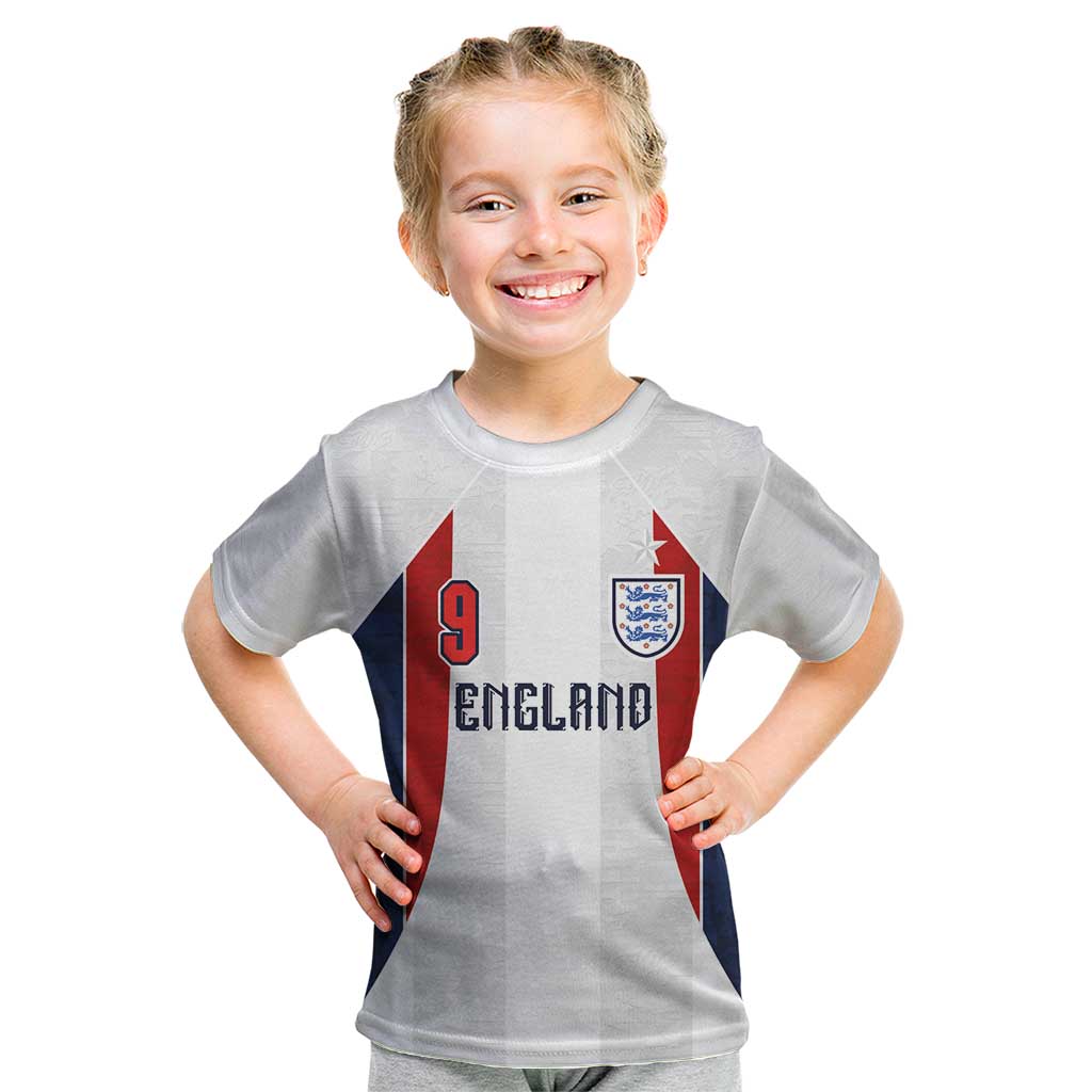 Custom England Football Kid T Shirt Retro-Modern Combination Style