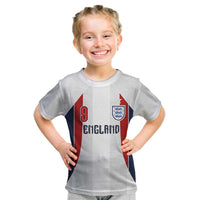 Custom England Football Kid T Shirt Retro-Modern Combination Style