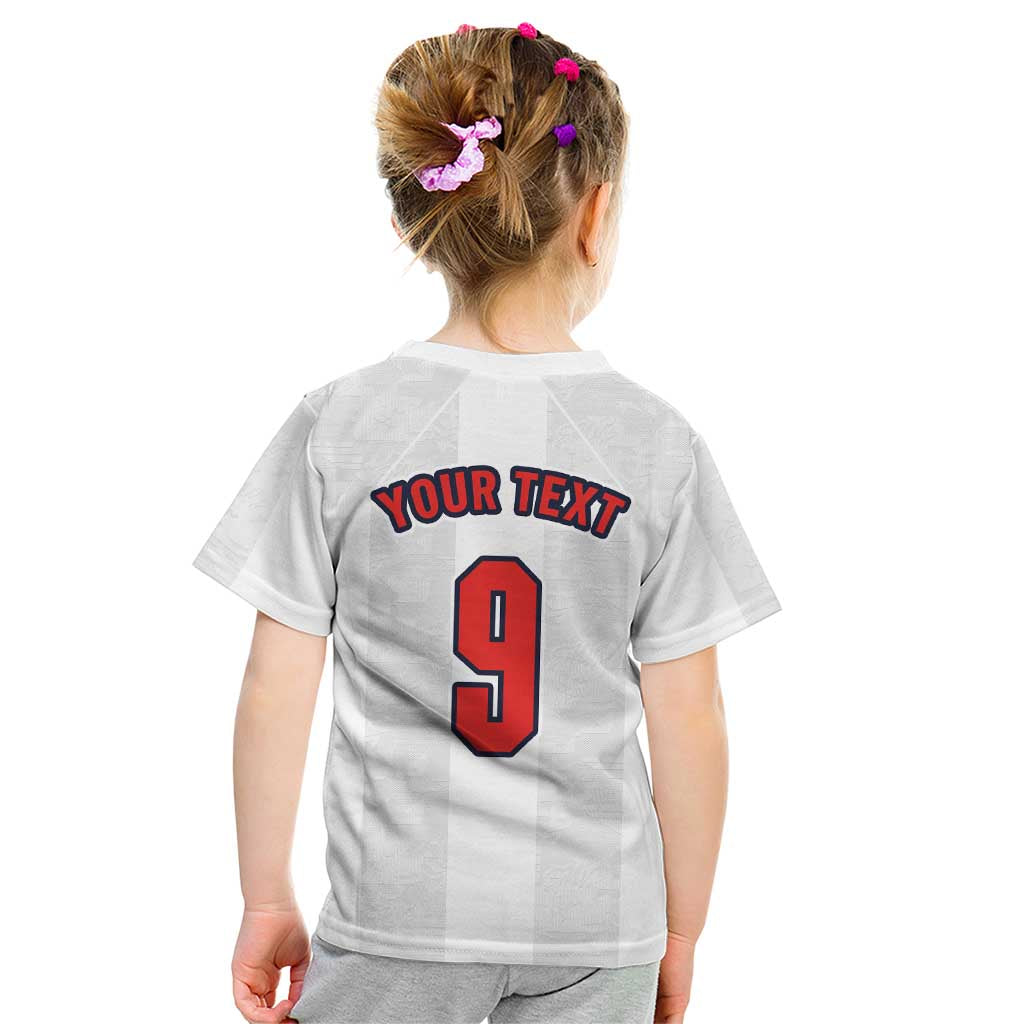 Custom England Football Kid T Shirt Retro-Modern Combination Style