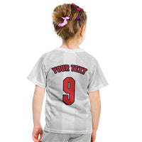 Custom England Football Kid T Shirt Retro-Modern Combination Style