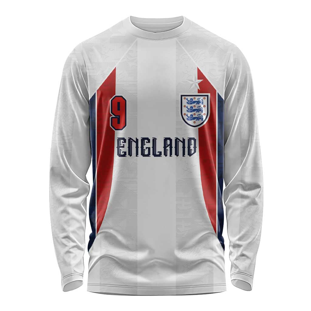 Custom England Football Long Sleeve Shirt Retro-Modern Combination Style