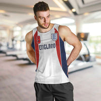 Custom England Football Men Tank Top Retro-Modern Combination Style