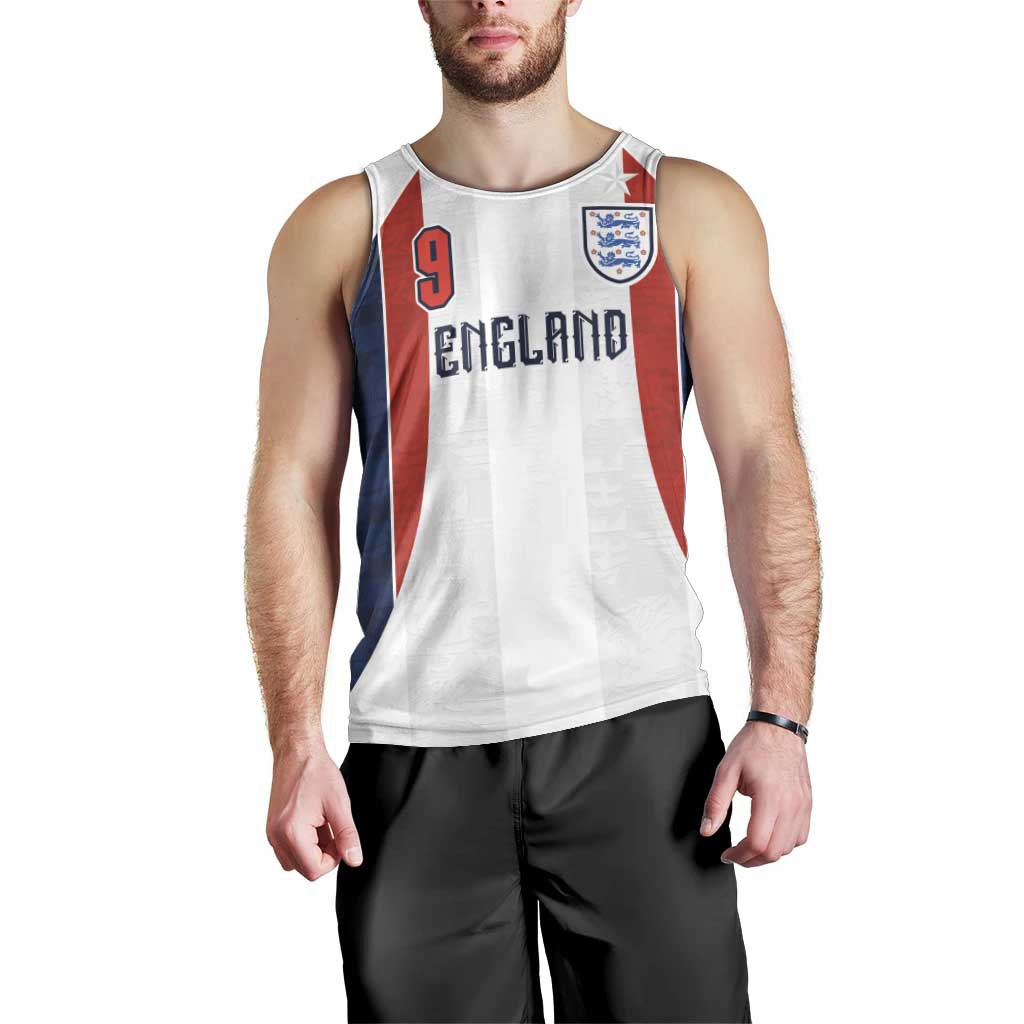 Custom England Football Men Tank Top Retro-Modern Combination Style