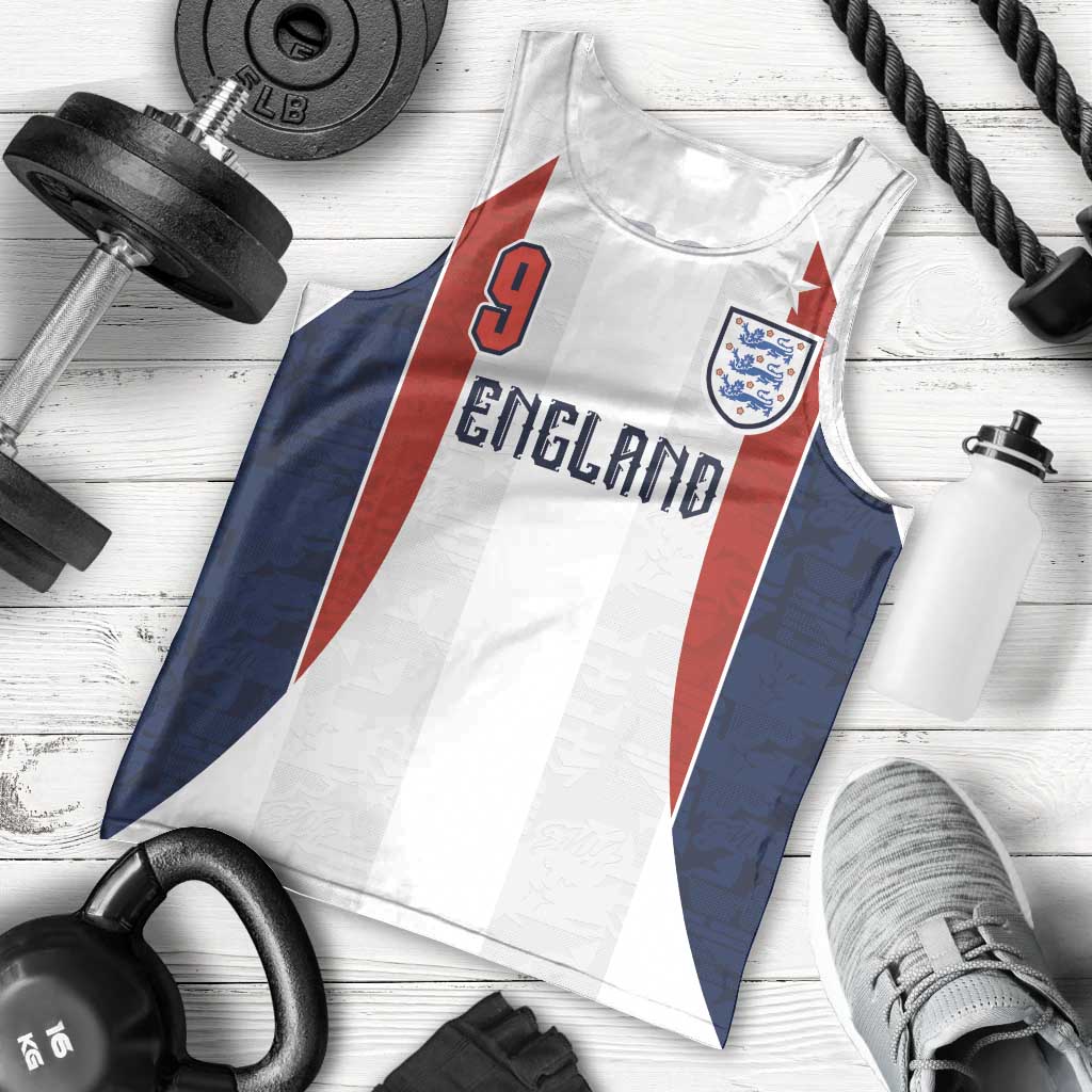 Custom England Football Men Tank Top Retro-Modern Combination Style