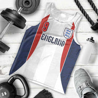 Custom England Football Men Tank Top Retro-Modern Combination Style