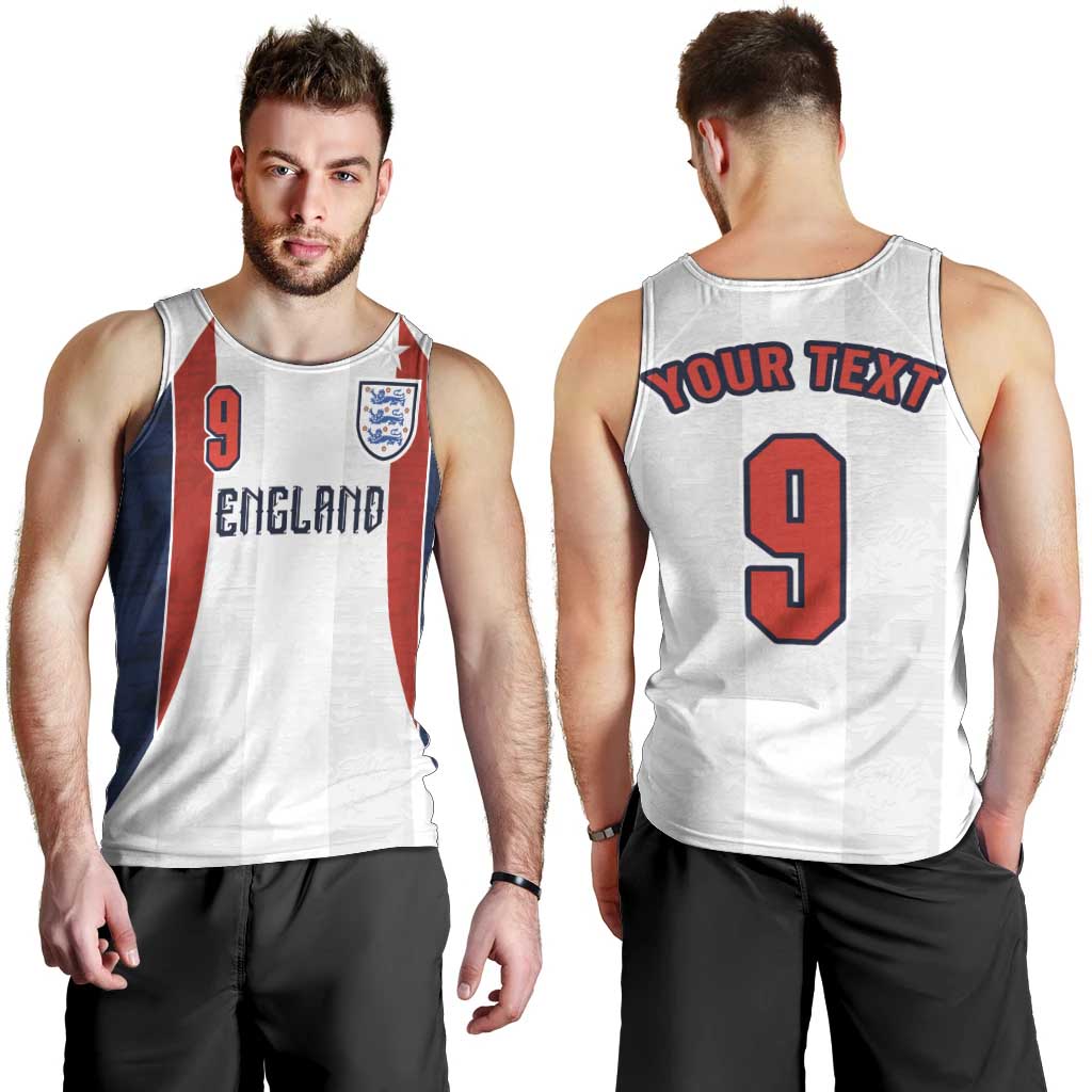 Custom England Football Men Tank Top Retro-Modern Combination Style