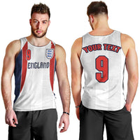 Custom England Football Men Tank Top Retro-Modern Combination Style