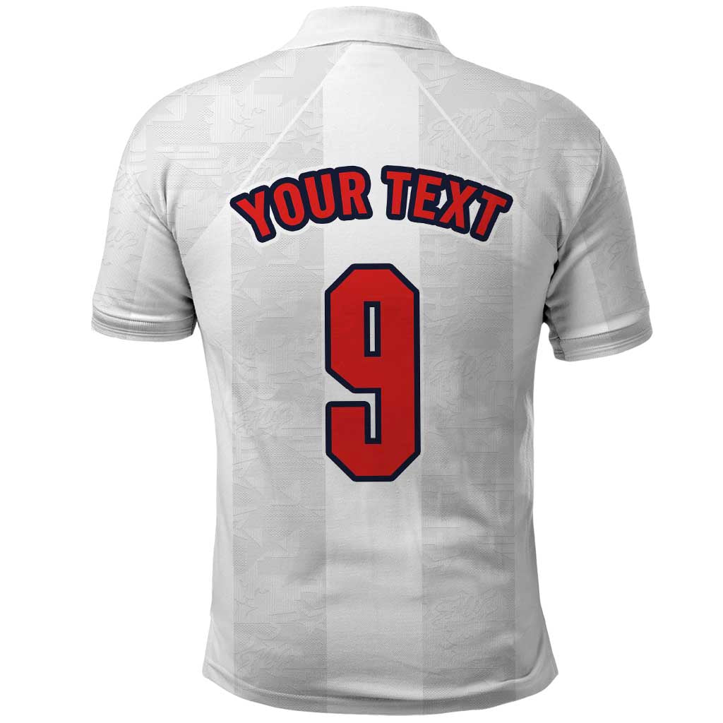 Custom England Football Polo Shirt Retro-Modern Combination Style