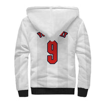 Custom England Football Sherpa Hoodie Retro-Modern Combination Style