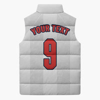 Custom England Football Sleeveless Puffer Jacket Retro-Modern Combination Style