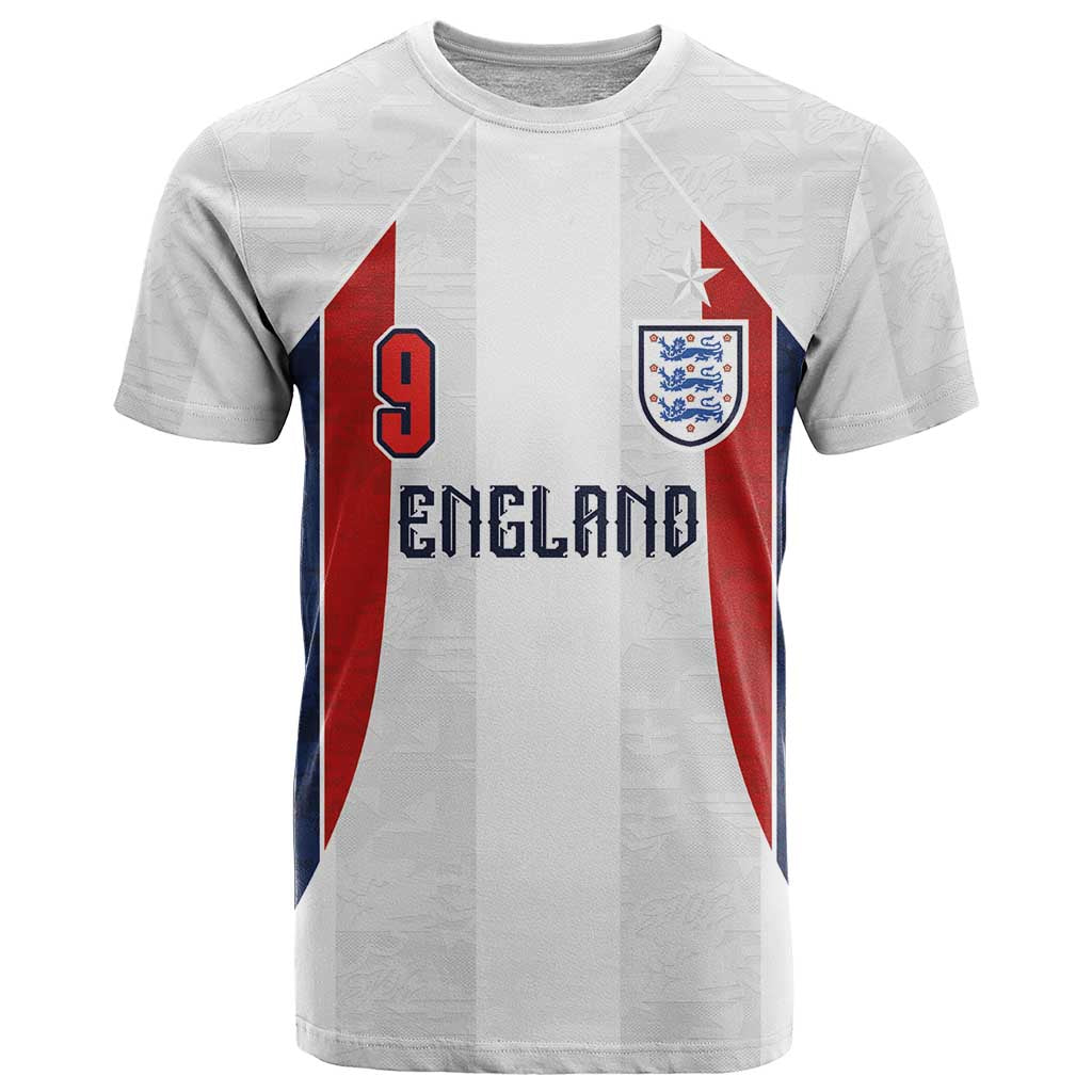 Custom England Football T Shirt Retro-Modern Combination Style
