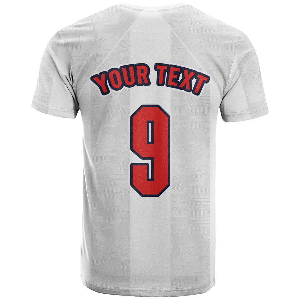 Custom England Football T Shirt Retro-Modern Combination Style