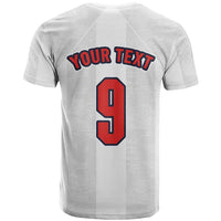 Custom England Football T Shirt Retro-Modern Combination Style