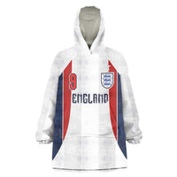 Custom England Football Wearable Blanket Hoodie Retro-Modern Combination Style
