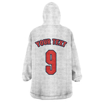 Custom England Football Wearable Blanket Hoodie Retro-Modern Combination Style