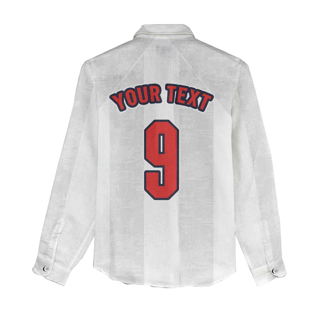 Custom England Football Women Casual Shirt Retro-Modern Combination Style