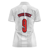 Custom England Football Women Polo Shirt Retro-Modern Combination Style