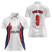 Custom England Football Women Polo Shirt Retro-Modern Combination Style