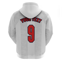 Custom England Football Zip Hoodie Retro-Modern Combination Style