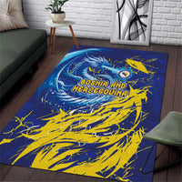 Bosnia and Herzegovina Football Area Rug Zmajevi Mascot Sporty Style