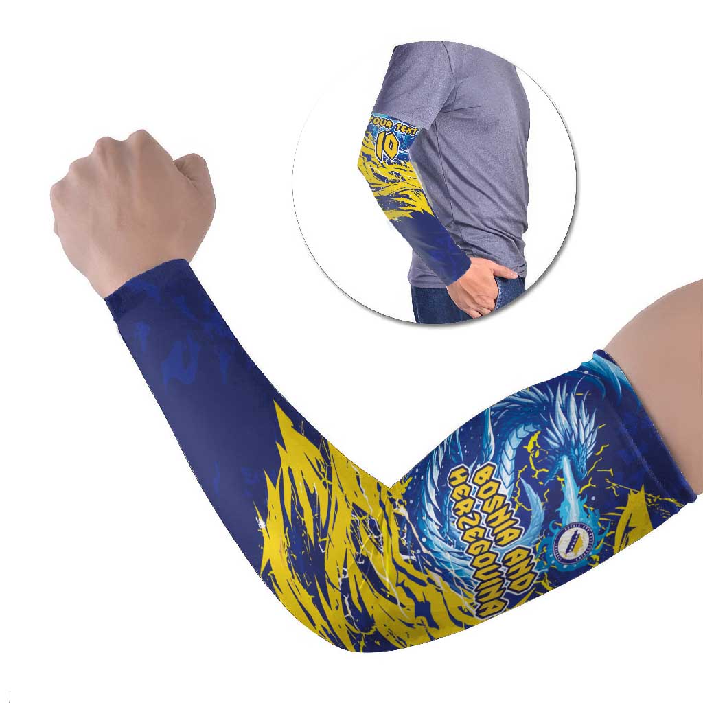 Custom Bosnia and Herzegovina Football Arm Sleeves Zmajevi Mascot Sporty Style