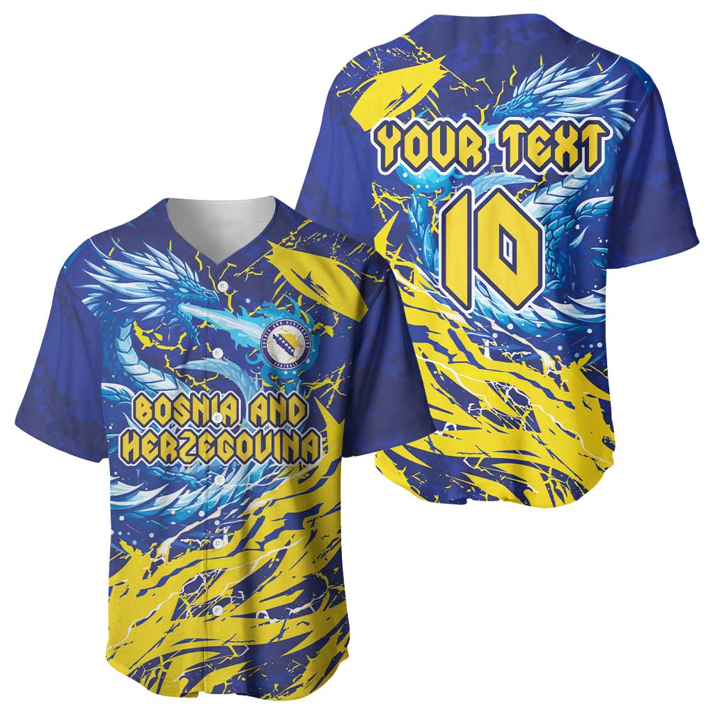 Custom Bosnia and Herzegovina Football Baseball Jersey Zmajevi Mascot Sporty Style