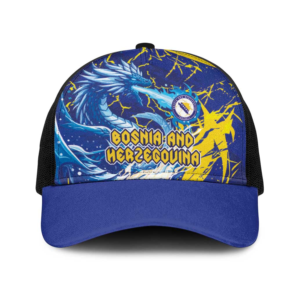 Bosnia and Herzegovina Football Baseball Net Cap Zmajevi Mascot Sporty Style