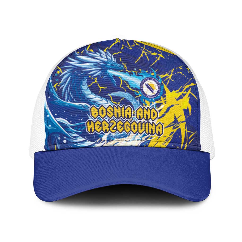 Bosnia and Herzegovina Football Baseball Net Cap Zmajevi Mascot Sporty Style