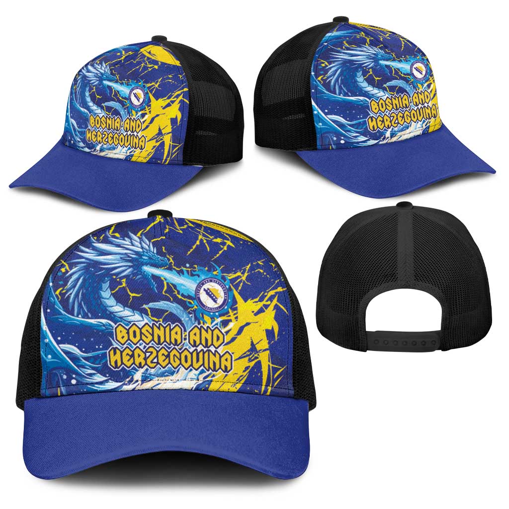 Bosnia and Herzegovina Football Baseball Net Cap Zmajevi Mascot Sporty Style