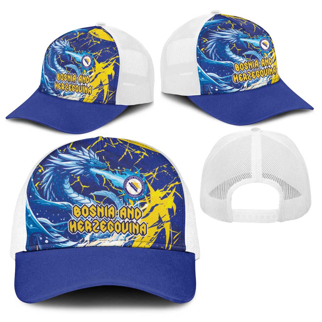 Bosnia and Herzegovina Football Baseball Net Cap Zmajevi Mascot Sporty Style