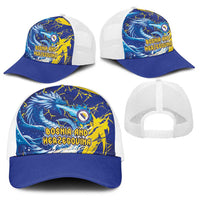 Bosnia and Herzegovina Football Baseball Net Cap Zmajevi Mascot Sporty Style