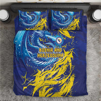 Bosnia and Herzegovina Football Bedding Set Zmajevi Mascot Sporty Style