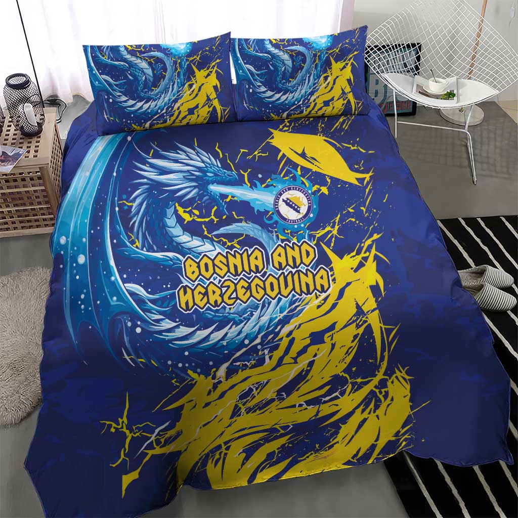 Bosnia and Herzegovina Football Bedding Set Zmajevi Mascot Sporty Style