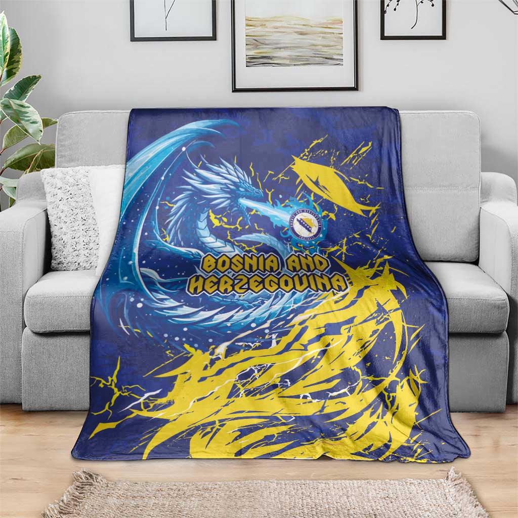 Bosnia and Herzegovina Football Blanket Zmajevi Mascot Sporty Style