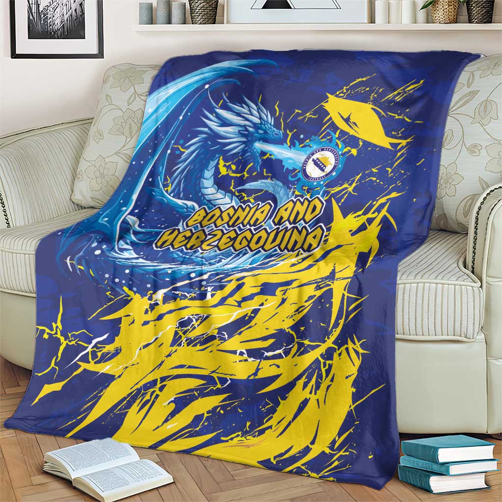 Bosnia and Herzegovina Football Blanket Zmajevi Mascot Sporty Style