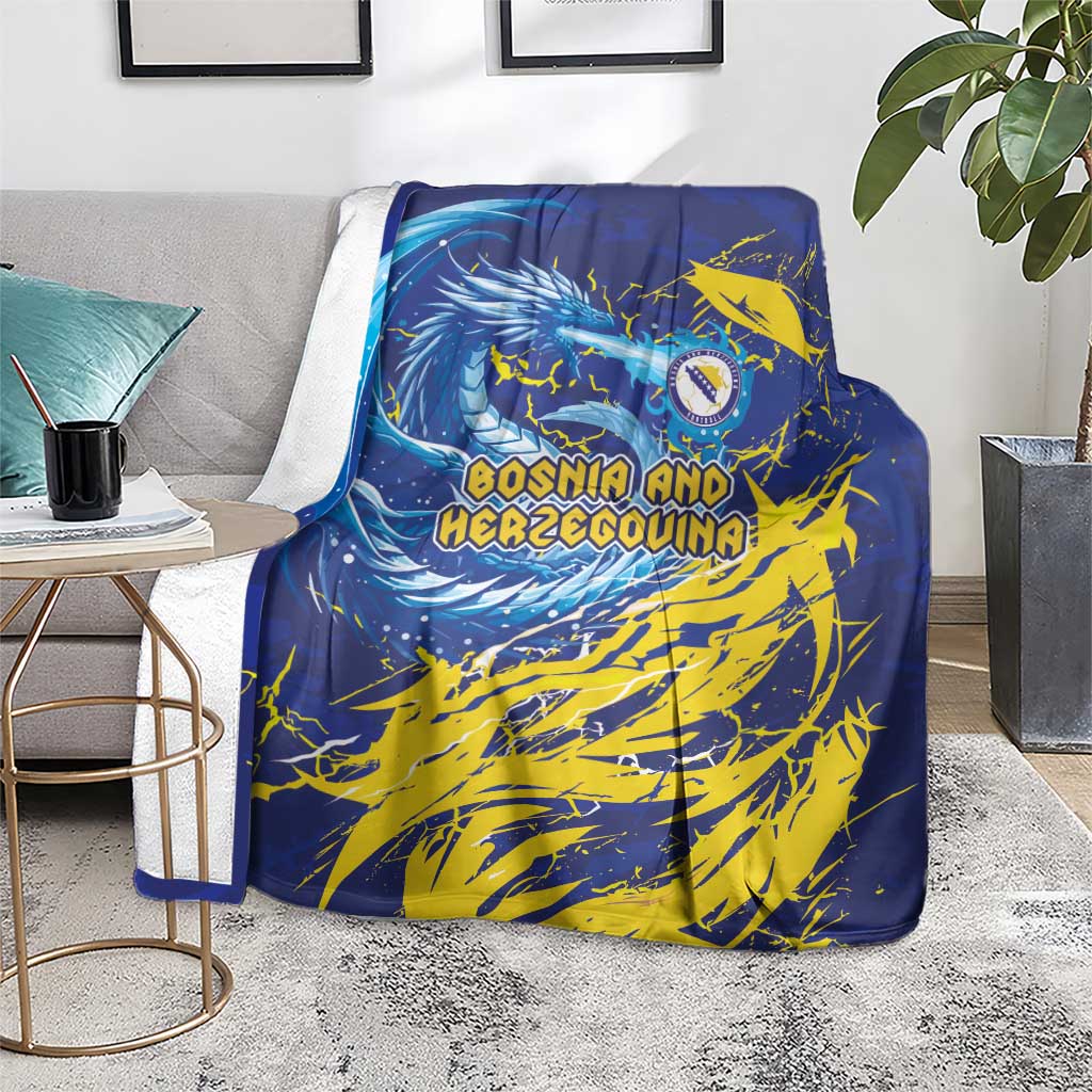 Bosnia and Herzegovina Football Blanket Zmajevi Mascot Sporty Style