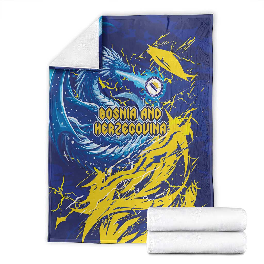 Bosnia and Herzegovina Football Blanket Zmajevi Mascot Sporty Style