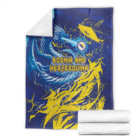 Bosnia and Herzegovina Football Blanket Zmajevi Mascot Sporty Style