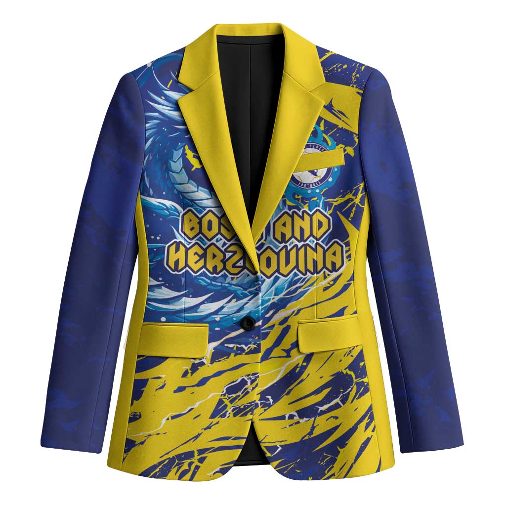 Custom Bosnia and Herzegovina Football Blazer Zmajevi Mascot Sporty Style