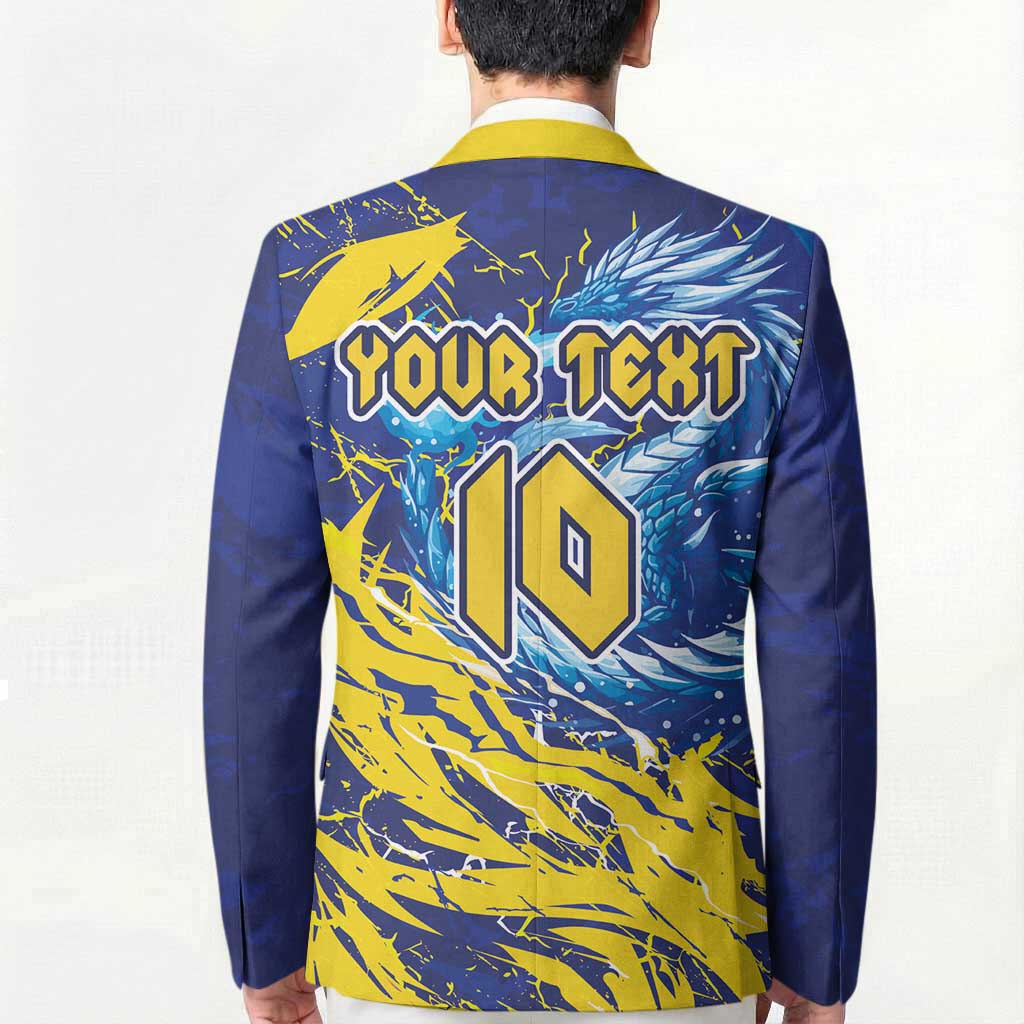 Custom Bosnia and Herzegovina Football Blazer Zmajevi Mascot Sporty Style