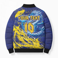 Custom Bosnia and Herzegovina Football Bomber Puffer Jacket Zmajevi Mascot Sporty Style